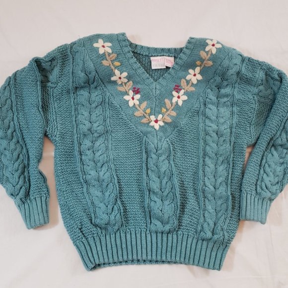 Basket of Yarn Cable Knit Sweater L - Picture 3 of 6